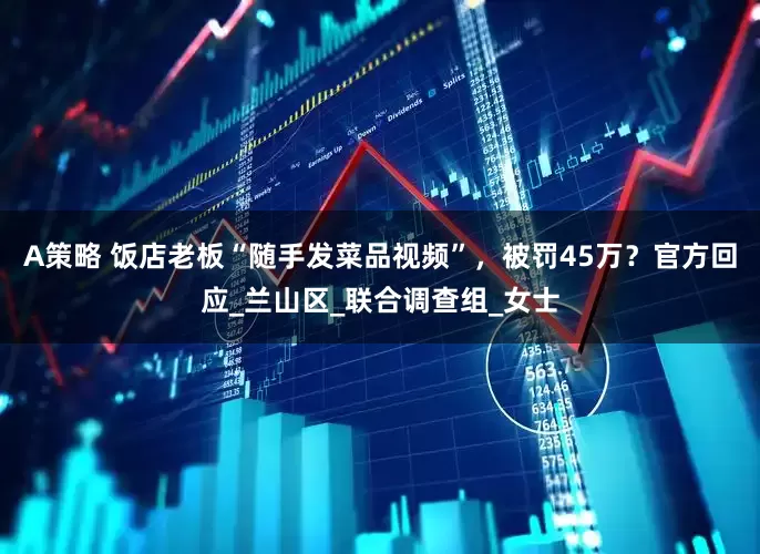 A策略 饭店老板“随手发菜品视频”，被罚45万？官方回应_兰山区_联合调查组_女士