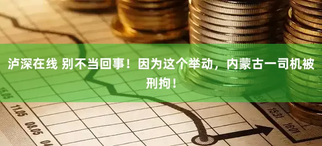 泸深在线 别不当回事！因为这个举动，内蒙古一司机被刑拘！